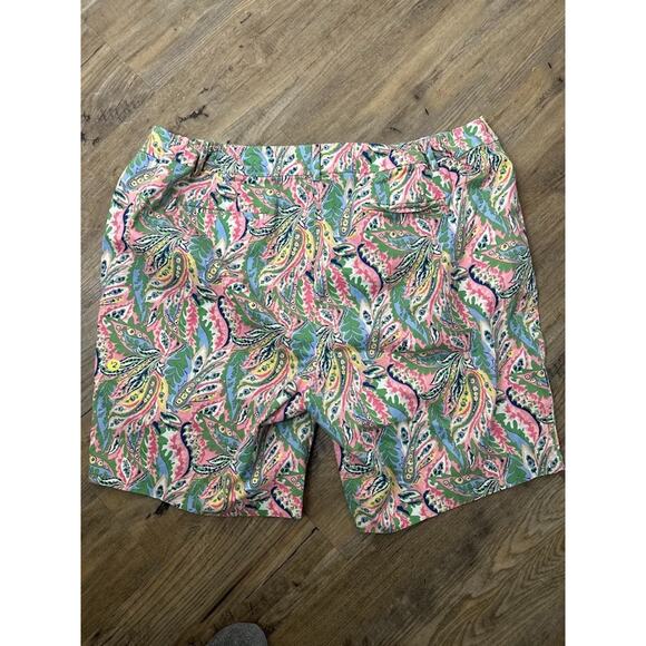 Talbots Perfect Short Womens 22W Colorful Paisley Print Cotton 10" High Rise - Picture 4 of 10